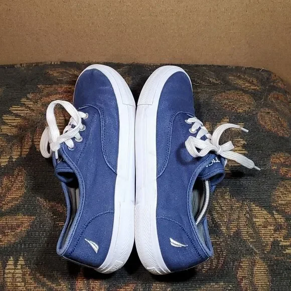 Men’s Nautica Deckloom Navy Canvas Sneakers - Picture 6 of 9